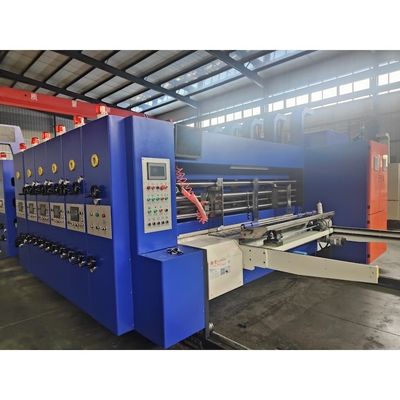 150-200 PCS/min Ταχύτητα κυματοειδής χαρτοκιβώτιο Die Cutting Flexo εκτυπωτική μηχανή 1000 KG βάρος
