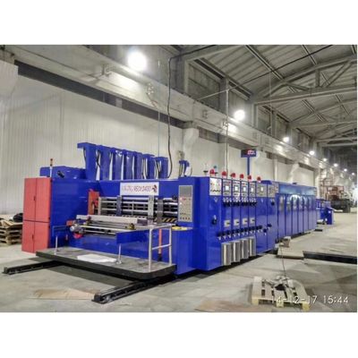 5500 KG Αυτοματοποιημένος Φλεξοτυπογράφος Slotter Die Cutter Inline Folder Gluer Machine για κυματοειδή μηχανή Ffg Case Maker