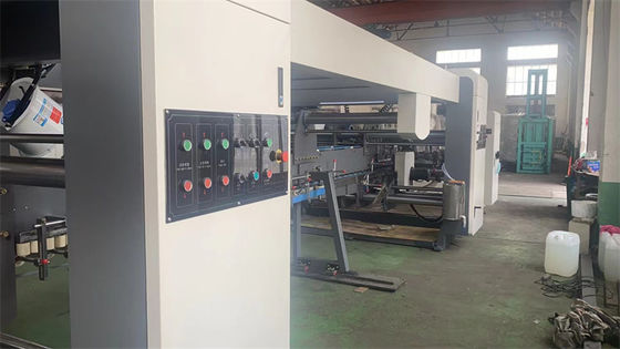 5500 KG Αυτοματοποιημένος Φλεξοτυπογράφος Slotter Die Cutter Inline Folder Gluer Machine για κυματοειδή μηχανή Ffg Case Maker