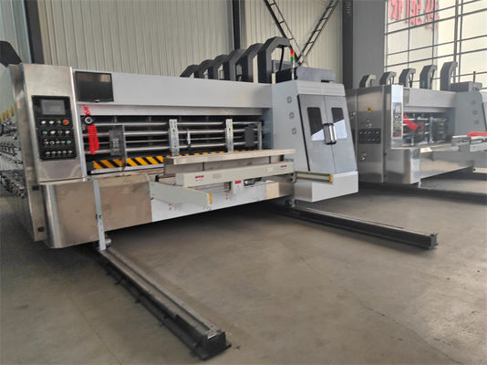 5500 KG Αυτοματοποιημένος Φλεξοτυπογράφος Slotter Die Cutter Inline Folder Gluer Machine για κυματοειδή μηχανή Ffg Case Maker