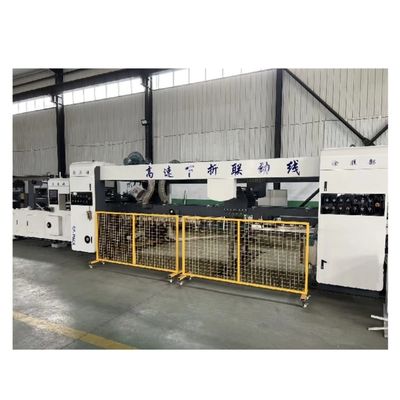 5500 KG Αυτοματοποιημένος Φλεξοτυπογράφος Slotter Die Cutter Inline Folder Gluer Machine για κυματοειδή μηχανή Ffg Case Maker