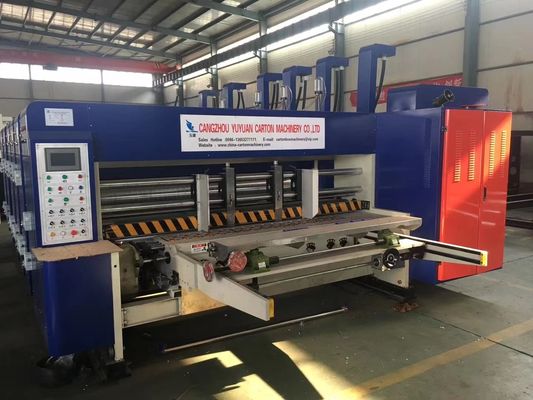 5500 KG Αυτοματοποιημένος Φλεξοτυπογράφος Slotter Die Cutter Inline Folder Gluer Machine για κυματοειδή μηχανή Ffg Case Maker