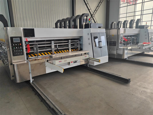 5500 KG Αυτοματοποιημένος Φλεξοτυπογράφος Slotter Die Cutter Inline Folder Gluer Machine για κυματοειδή μηχανή Ffg Case Maker