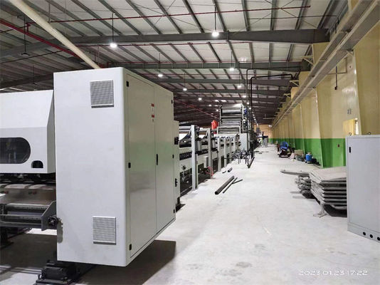 0.75KW οριζόντια έξοδος υψηλής ταχύτητας 5 πλεγμάτων κυματοειδής κουτί παραγωγής