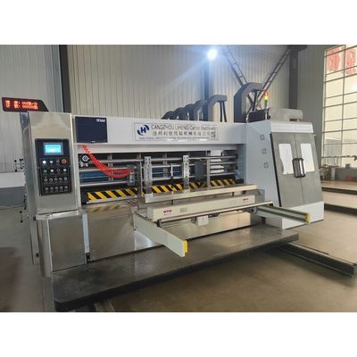 150-200 PCS/min Ταχύτητα κυματοειδής χαρτοκιβώτιο Die Cutting Flexo εκτυπωτική μηχανή 1000 KG βάρος