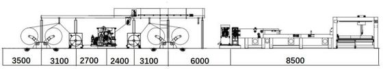 300mm-9999mm μήκος κοπής κυματοειδής χαρτόνι 2 στρώσεις μονοδιάστατη γραμμή για κουτί χαρτονιού