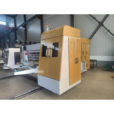 1-6 χρώματα αυτόματη εκτύπωση Flexo Slotting Die Cutting κυματοειδής συσκευή κατασκευής κιβωτίων