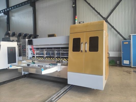 1-6 χρώματα αυτόματη εκτύπωση Flexo Slotting Die Cutting κυματοειδής συσκευή κατασκευής κιβωτίων