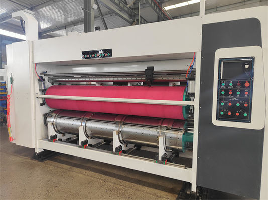 1-6 χρώματα αυτόματη εκτύπωση Flexo Slotting Die Cutting κυματοειδής συσκευή κατασκευής κιβωτίων