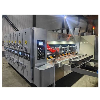 1000 KG βαρύτητα Flexo εκτυπωτική μηχανή για κυματοειδή εκτύπωση χαρτονιού Slotting Diecutting