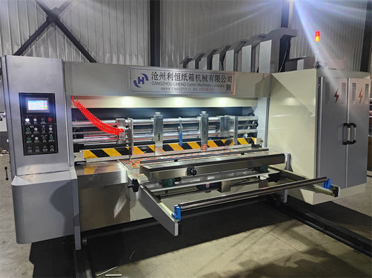 1000 KG βαρύτητα Flexo εκτυπωτική μηχανή για κυματοειδή εκτύπωση χαρτονιού Slotting Diecutting