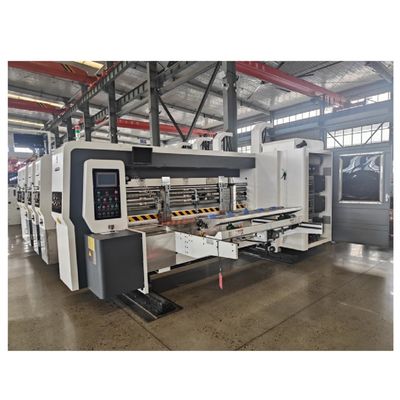 1000 KG βάρος αυτόματο Flexoprinter Slotter περιστροφικό πεθαίνει κόπτης κυματοειδής χαρτόνι χαρτόνι κατασκευής μηχανή