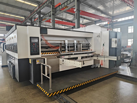 1000 KG βάρος αυτόματο Flexoprinter Slotter περιστροφικό πεθαίνει κόπτης κυματοειδής χαρτόνι χαρτόνι κατασκευής μηχανή