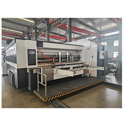 Αυτόματη υψηλής ευκρίνειας Flexo εκτύπωση Slotting περιστροφική κόψιμο πετσέτας με συσκευή στοιβάζοντας