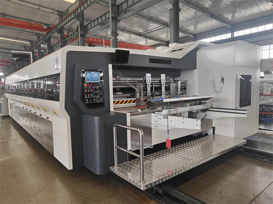 Αυτοματοποιημένη εκτύπωση Flexo Slotting Die Cutting κυματοειδής κουτί από χαρτόνι