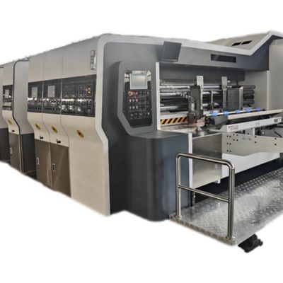Οικονομικό Flexo 4 χρώματα εκτύπωση Slotting Die Cutting Machine για κυματοειδές χαρτόνι εκτυπωτή