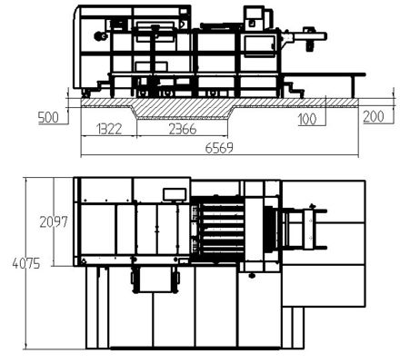 1200*960*2200mm αυτόματη υψηλής ταχύτητας πλατεία πετσέτα πετσέτα πετσέτα για κυματισμένο χαρτόνι