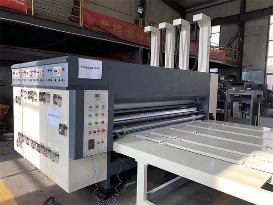 ακρίβεια 2 χρώματα Flexo Printer Slotter Rotary Die Cutter για συσκευασία καταστημάτων τροφίμων