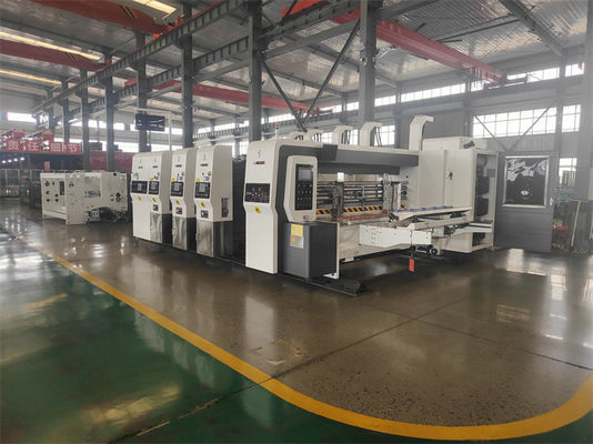 Βιομηχανική αυτόματη μηχανή Flexo εκτύπωσης Slotting Die-cutting για το σχηματισμό χαρτιού από χαρτόνι