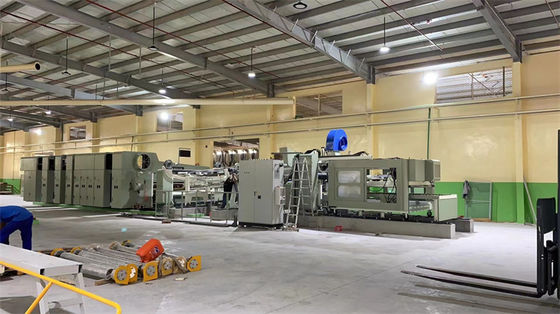18000 KG άμεση αλυσίδα τροφοδοσίας κυματοειδής χαρτόνι εκτύπωση Slotting πεθαίνει μηχανή κοπής