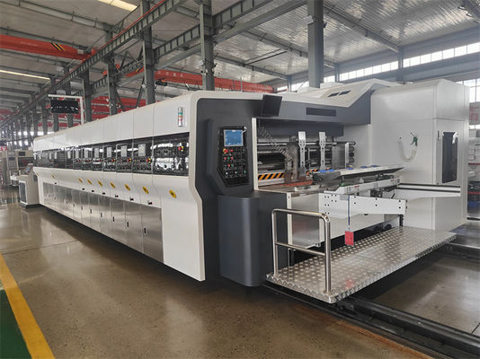 1800 KG αυτόματη Flexo 4 χρωματική εκτυπωτής Slotter και Die Cutter κυματοειδές χαρτί εκτύπωσης μηχανή
