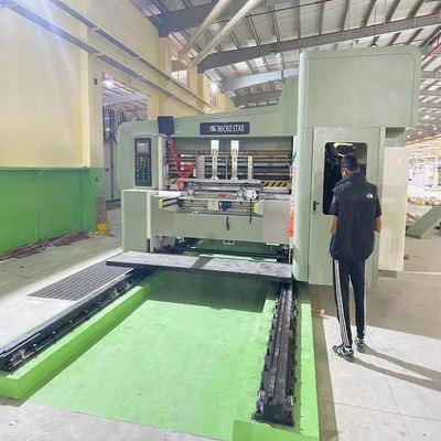 380V υψηλής ταχύτητας κυματοειδής κιβώτιο χαρτονιού νερού μελάνι εκτύπωση Slotting die cutting machine 2 3 4 5 6 χρώμα Flexo εκτύπωση μηχανή