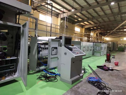 12Σερβοκινητήρας κυριότερης κίνησης.5KW 5 στρώσης κυματοειδής γραμμή παραγωγής για τυπογραφεία